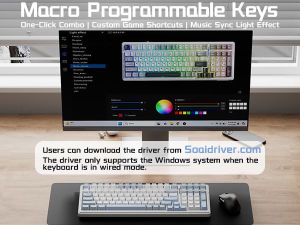 HI98C Wireless Computer Aluminum Keyboard
