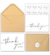 24 PCS Thank You Cards With Envelopes,4x6 Inch Minimalistic Design, Thank You Notes for Wedding,B...