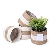 ECO Living Jute Planter Basket Sustainable Woven Rope Covers for Decorating Indoor/Outdoor Plants...