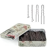 MAORULU Hair Bobby Pins with Cute Case, 250 CT Hair Pins for Buns, Premium U Hair Accessories for...