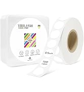YOULAISHI 1/2 Inch Circle Dot Stickers 1000 PCS White Color Coding Thermal Labels Dots Writable P...