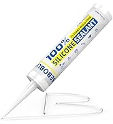 BEBOBLY Silicone Caulk & Sealant Clear, 100% Waterproof Silicone Sealant, Shrink & Crack Proof, S...