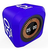 FCXJTU Rotating Cube Pomodoro Visual Timer 5, 25, 10 50 Minutes Preset, Rechargeable Desk Product...