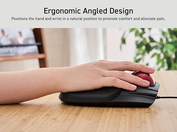 Huge Trackball Ergonomic Angled Design