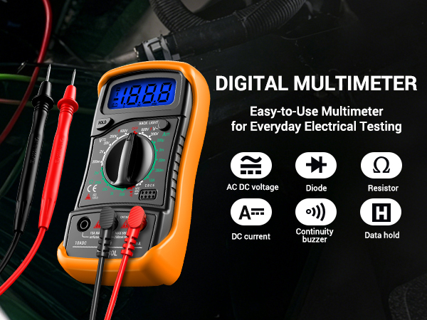 Digital multimeter AC/DC voltage,diode test,resistance