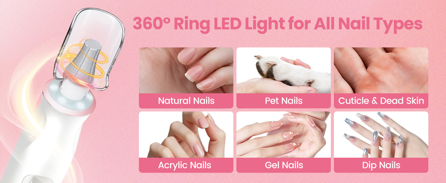 360° Ring LED Light for All Nail Types