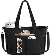 Bagstellar Corduroy Tote Bag for Women, 17 Pockets Laptop Work Tote Bag Lightweight Teacher Nurse...