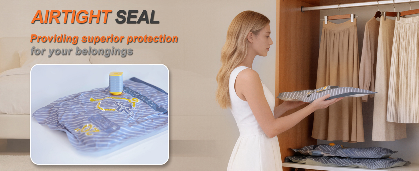 Vacuum Compression Packing Seal for Clothes, Blankets, Seasonal Storage 15 Combo set