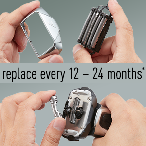 hand holding on to metal shaver head cover and outer foil cartridge and removing inner blades