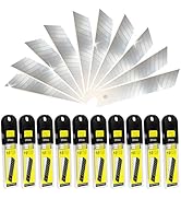 25mm Utility Knife Blades, SK5 Steel Snap Off Blades with 13 Segments, Replacement Box Cutter Bla...