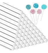 100 PCS 6-Inch Acrylic Lollipop Sticks, Catcan Clear Cake Topper Sticks Cake Pop Sticks for Cupca...