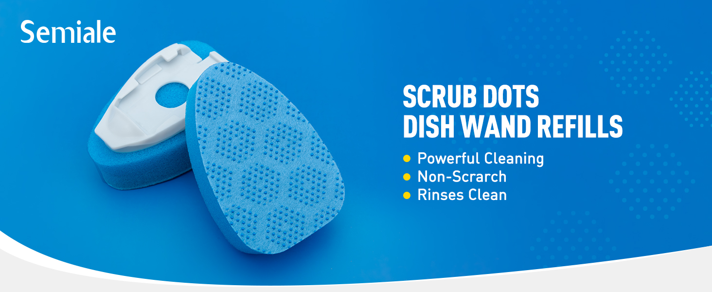 scrub dot dishwand refills with handle non scratch cleaning dish wand refill