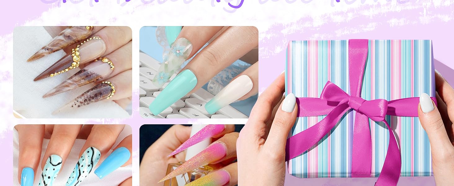 LIMEGIRL nail tips and glue gel kit - gift ideal