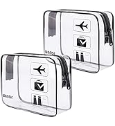 TSA Approved Clear Travel Toiletry Bag wih Zippers Carry-on Travel Accessories Quart Size Toiletr...