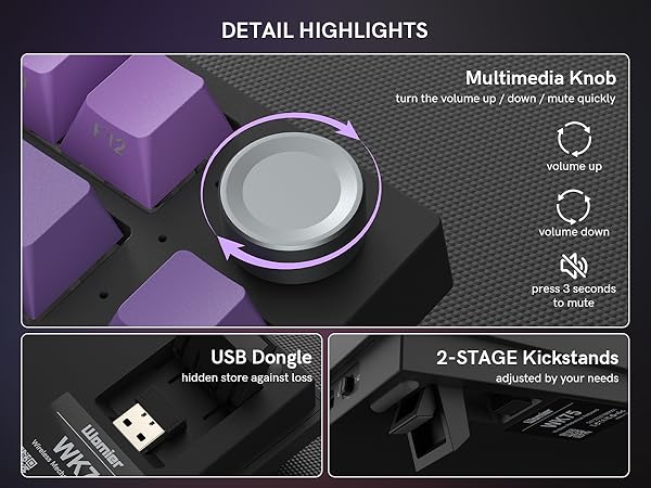 usb keyboard with knob