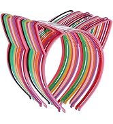 Tbestmax 24 Cat Ear Headbands Plastic Hairbands Hair Hoops Party Costume Daily Decorations Bunny ...