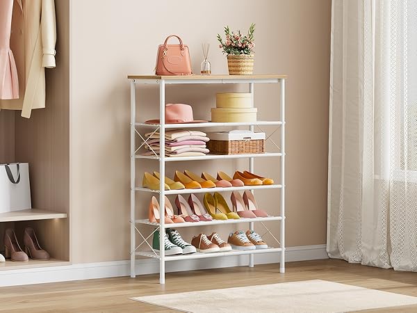 gold shoe rack