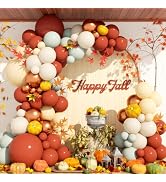 Adeyoo Fall Balloon Garland Arch Kit, Thanksgiving Balloons, Harvest Decor | 133 Pcs Fall Color B...