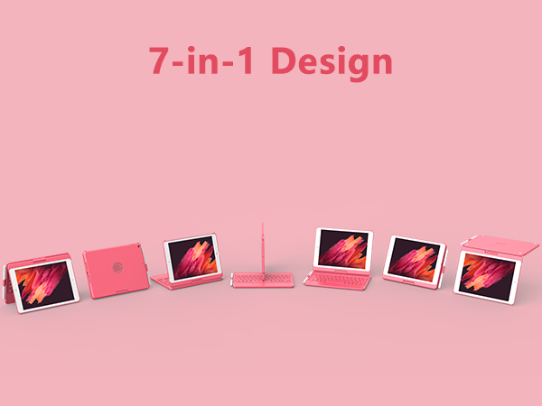 for ipad 9th case with keyboard pink 13