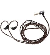 0.78Mm 2 Pin Cable with Mic, 3.5Mm Audio Cable Earphone Replacement Upgrade Cable, 2 Pin IEM Cabl...