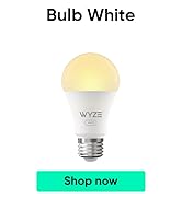 Wyze Bulb White, 800 Lumen, 90+CRI WiFi Tunable-White A19 Smart Light Bulb, Compatible with Alexa...