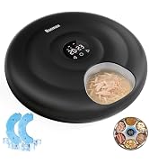 Automatic Wet Food Cat Feeder 6 Meal with Stainless Steel Tray, Auto Refrigerated Wet Foods Feede...
