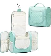 FUNSEED Large Capacity Travel Toiletry Bag for Women, Hanging Makeup Bag Organizer Checkered Cosm...