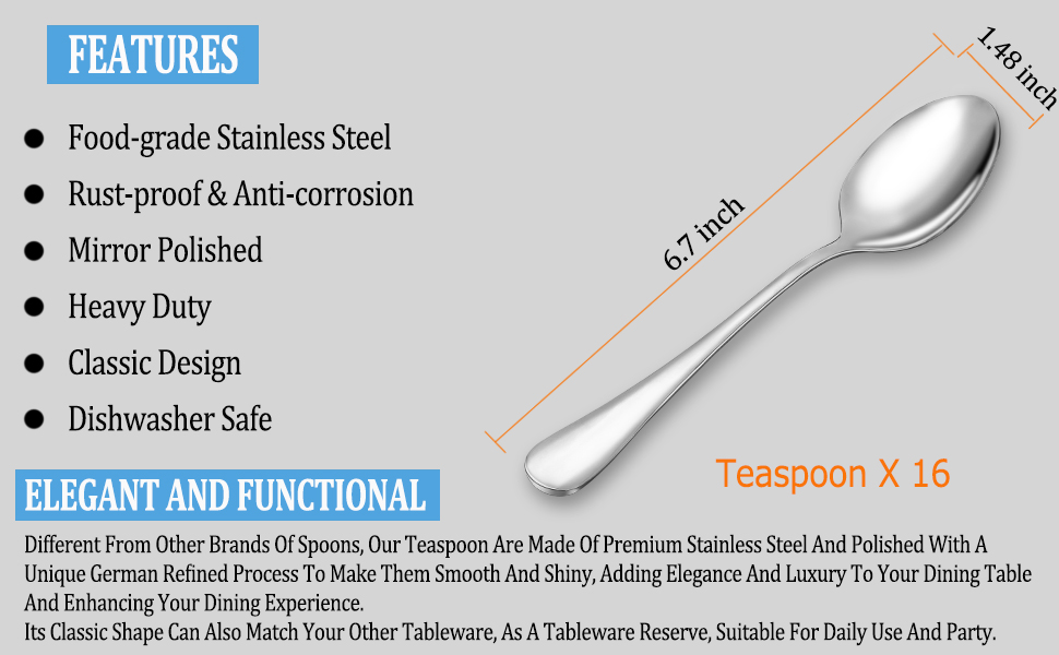 teaspoons size