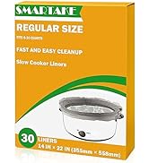 SMARTAKE Slow Cooker Liners, Crock Pot Liners 14"x 22" Crockpot Liners Disposable Oval Large, Cro...