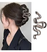 Snake Metal Hair Claw Clips, 1Pcs Elegant Black Strong Hold Hair Clips for Thin Thick Hair Access...