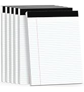 AILZFEI 300 Sheets Legal Pads 8.5 x 11 College Ruled 6-Pack White Paper Note Pad Narrow Ruled 50 ...