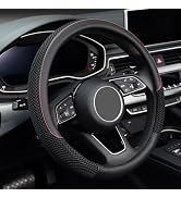 KAFEEK Steering Wheel Cover, Universal 15 inch, Microfiber Leather Viscose, Breathable, Anti-Slip...