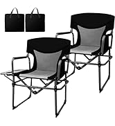 Romswi Director Chairs for Outdoor, Folding Camping Chair, Compact Directors Chair Side Table and...
