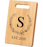 Personalized Cutting Board, Monogrammed Wedding Gift for Couple Newlywed 2026, Initial Birthday G...