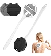Mabnuby 2 Pack Back Scrubber for Shower, Long Handle Silicone Body Brush, Exfoliating Shower Scru...