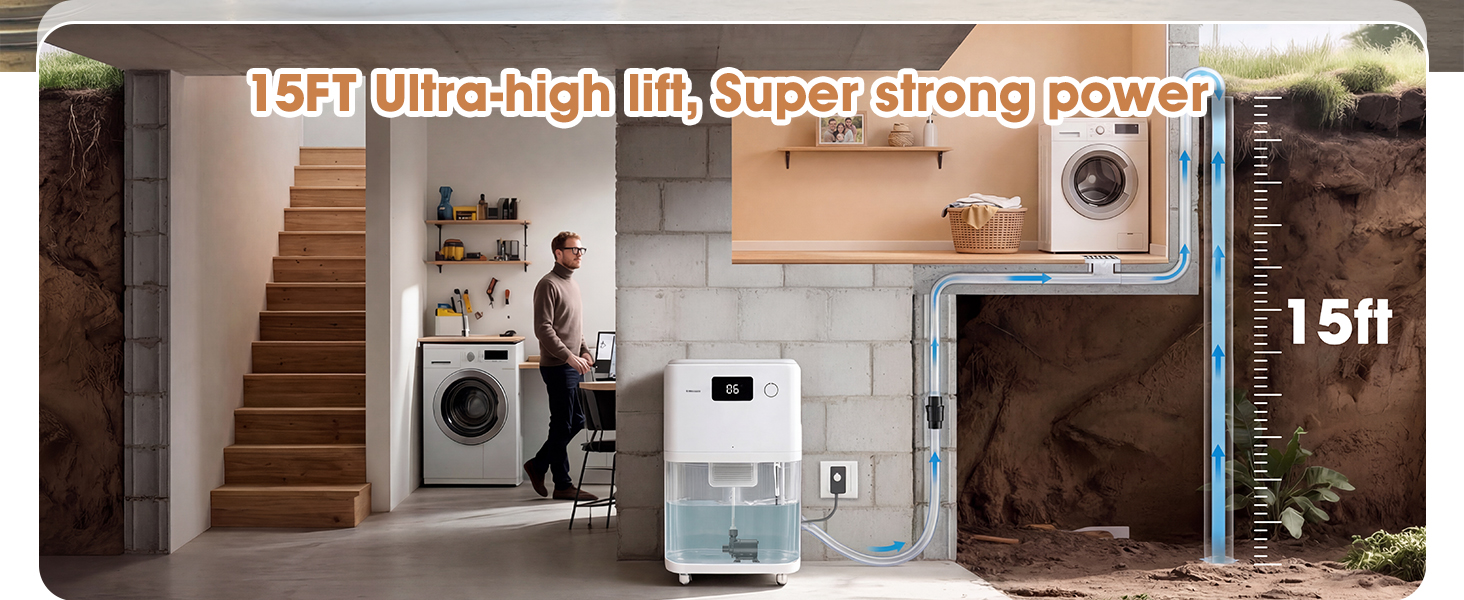 Upgraded Automatic Smart Dehumidifier Pump