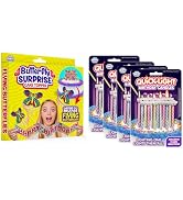 BEST PARTY EVER! Quick Light Candle 4-Pack with Butterfly Surprise 1-Pack Bundle