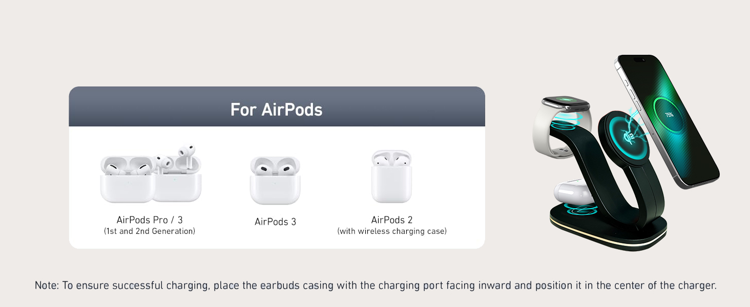 iphone watch charger 3 in one charger iphone watch and airpods phone charging stand