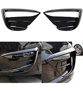 Bohisen Fit Tesla Model Y Fog Light Trim Front Fog Light Cover Eyebrow Cover Trim Frame Exterior ...