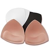 WMugthome 3 Pair Sewn Bra Pads Inserts for Women's Sports Yoga Bra to Hide Nipples or Bra Inserts...