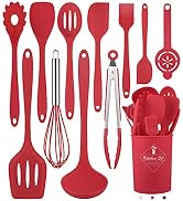 Pranski Kitchen Utensils Set-12 Pieces Silicone Cooking Utensils Set (Dishwasher Safe) 392°F Heat...