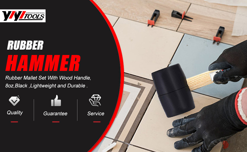8oz rubber mallet hammer