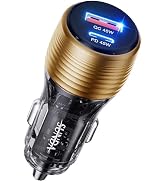 SUNDA 90W USB C Fast Car Charger, 2-Ports Car Charger Adapter, Cigarette Lighter USB Charger PD45...