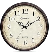 Geevon Vintage Wall Clock, Silent 16