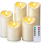 Homemory Outdoor Waterproof Flameless Candles, LED Candles, Battery Operated Candles with Remote ...
