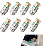 MOXRUQ 8 PCS Car Tire Pressure Monitor Valve Stem Caps, 2.4Bar 36PSI Tire Pressure Monitor Sensor...