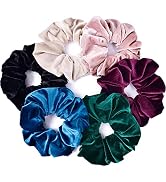 CEELGON Big Velvet Scrunchies Large Hair Ties 7.5inches Oversized Silk Thick Scrunchie Jumbo Hair...