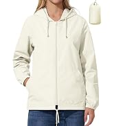 UIQUR Womens Rain Jacket Lightweight Windbreaker Waterproof Raincoat Cycling Running Hiking Gear ...
