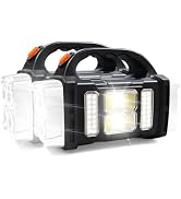 GEEBONFLUGENS Solar Handheld Flashlight, 4 Lighting Modes Rechargeable LED Work Light, USB-C & So...