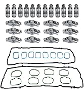 VEELECP Rocker Arms 5184296AH 12 Pcs + Valve Lifters 5184332AA 12 Pcs + Valve Gaskets Compatible ...